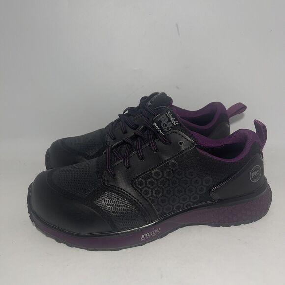 Women's Timberland Pro Reaxion Composite Toe Work Shoes 9, Black, A2174 - Picture 1 of 13
